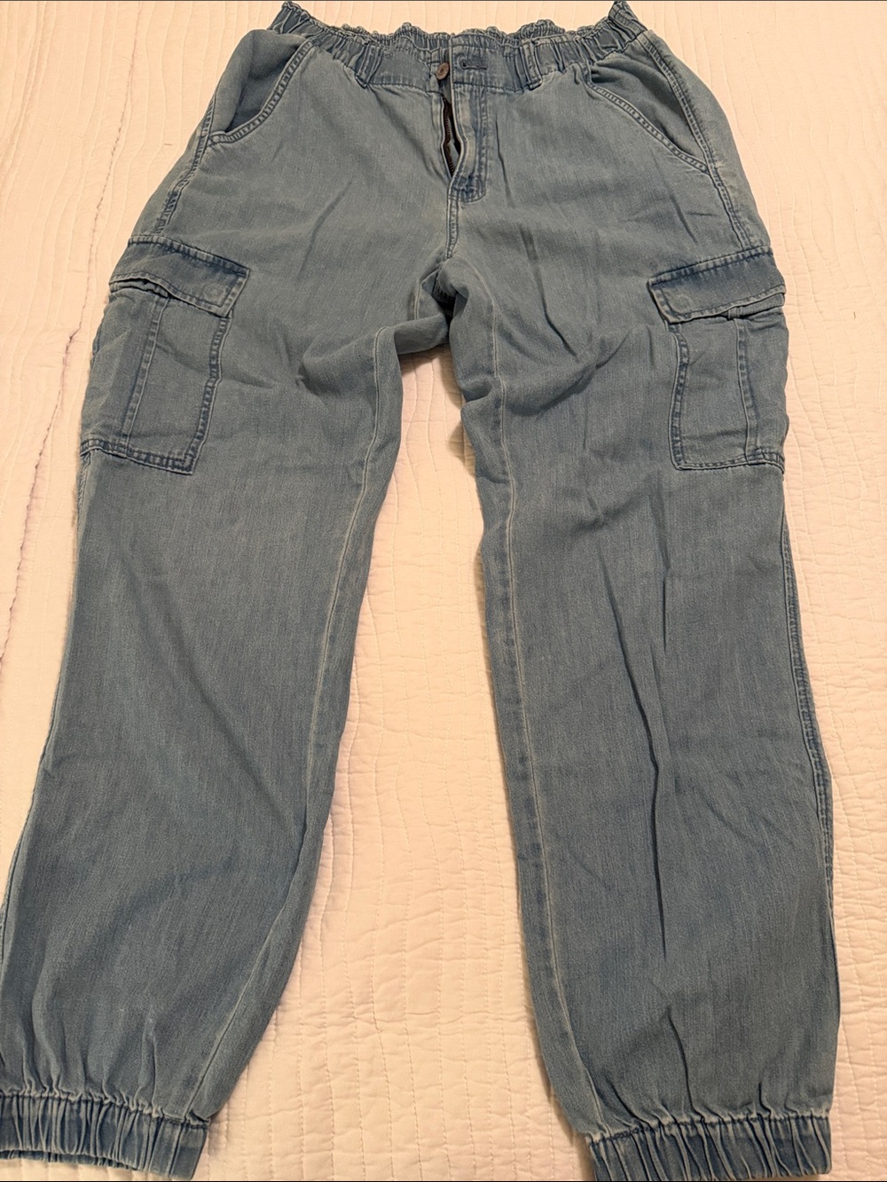 American Eagle Light Wash Denim Joggers